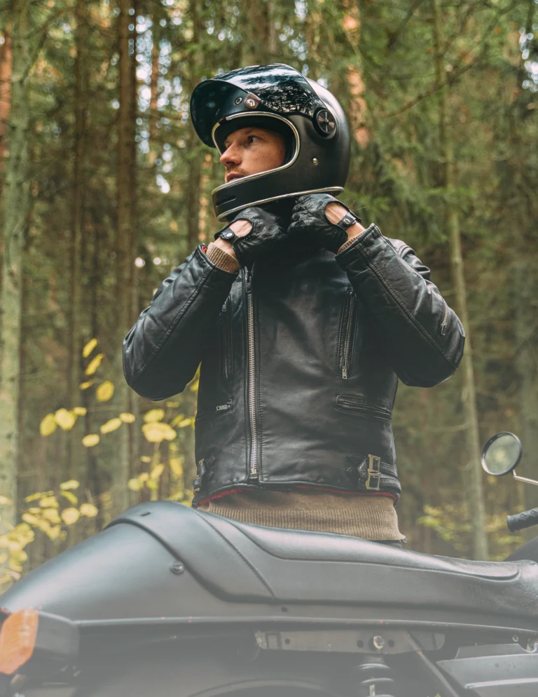 Leather motorcycle clothing illustrating leather alterations