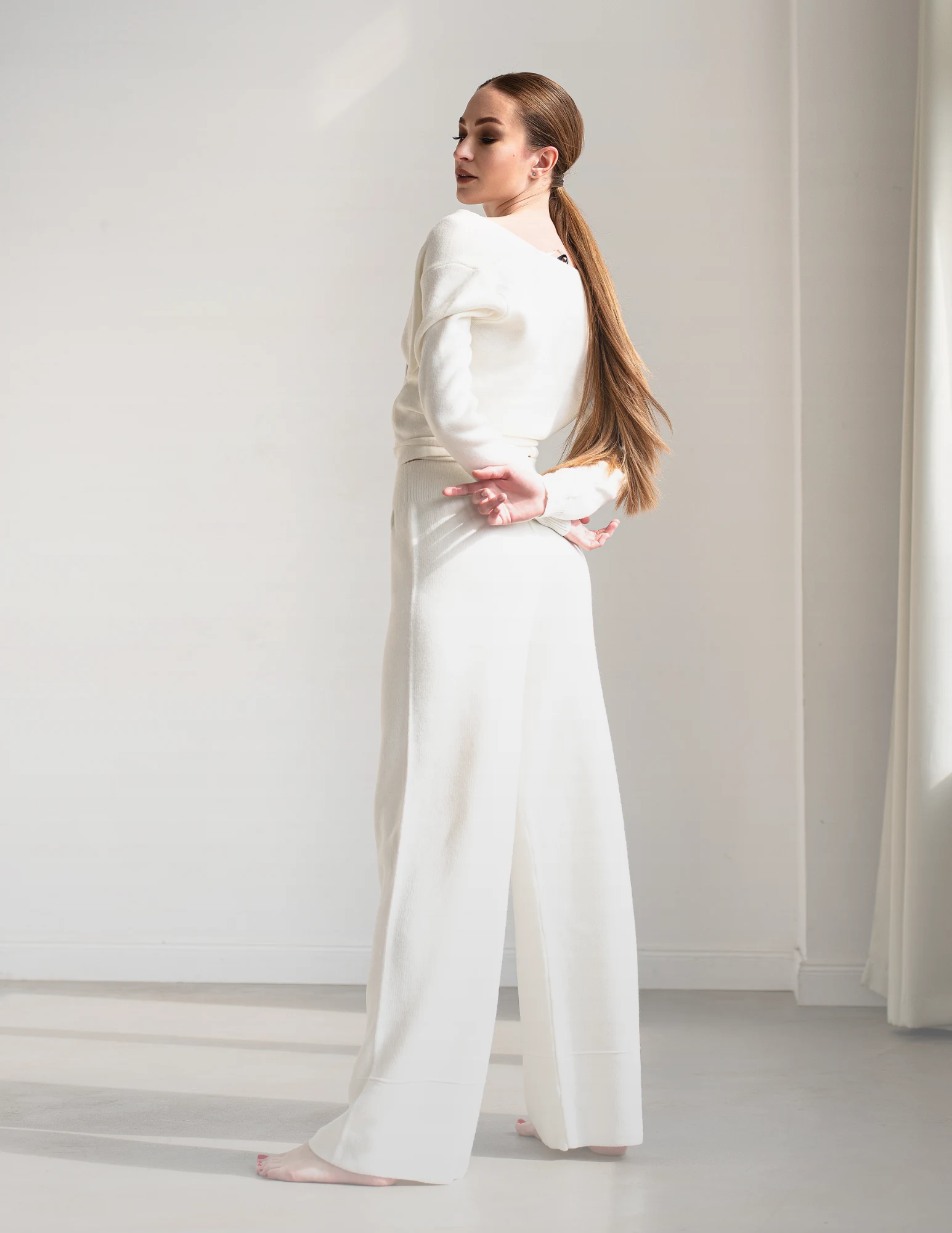 White trousers illustrating pant alterations